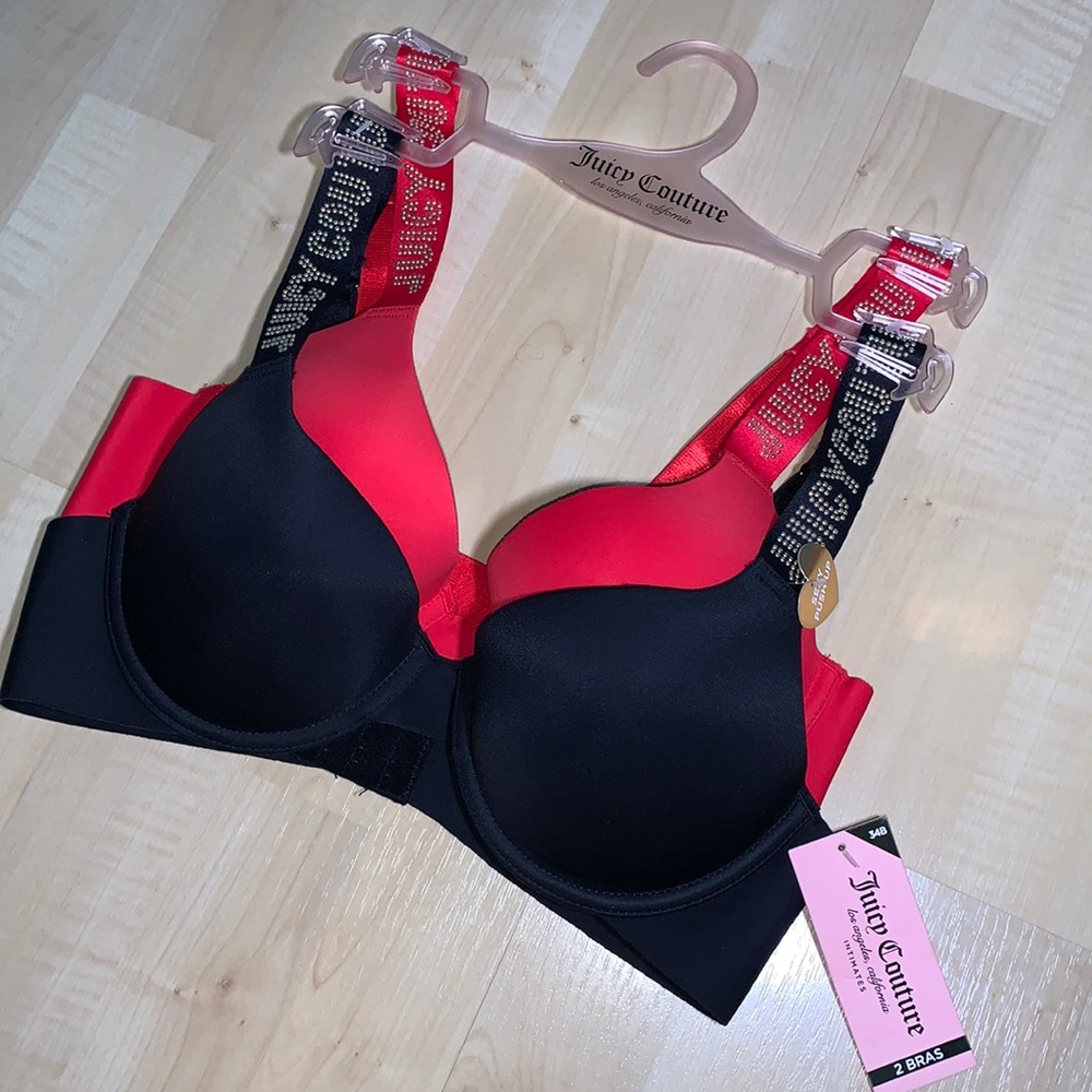 JUICY COUTURE PUSH-UP Laser cut studded straps bras